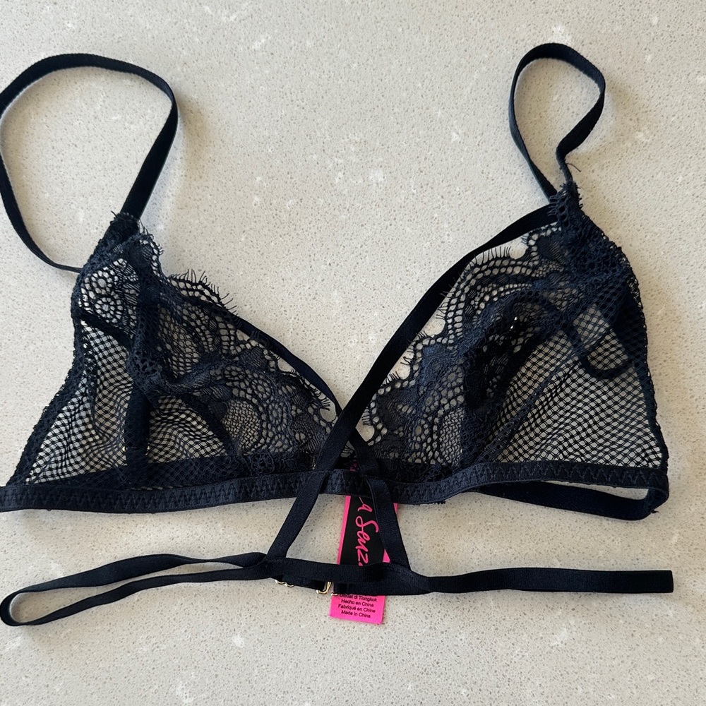 La Senza Black Mesh Lace Bralette